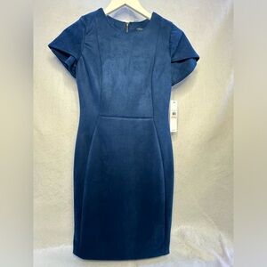 NWT Calvin Klein Faux suede sheath dress size 2